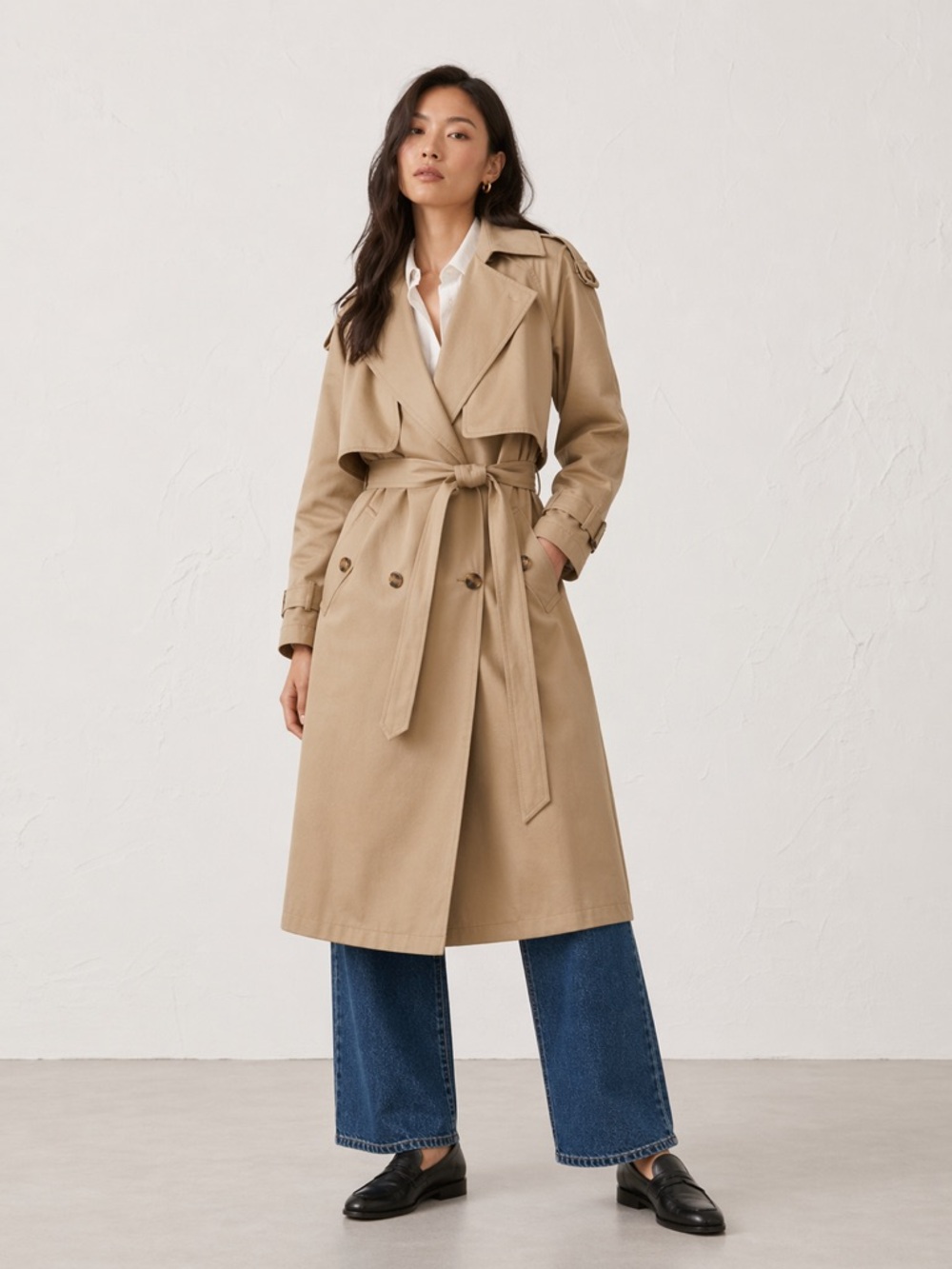 Banana Republic Timeless Trench Coat in Maverick Tan xs Petite